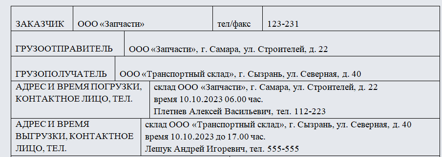 Договор-заявка. Часть 1